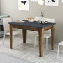 Hanah Home Kiev 504 - Mesa de cocina Nogal y Antracita